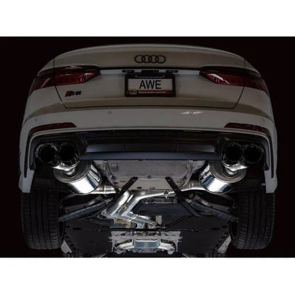 AWE Tuning 19-23 Audi C8 S6/S7 2.9T V6 AWD Touring Edition Exhaust - Diamond Black Tips - Get it from Bo