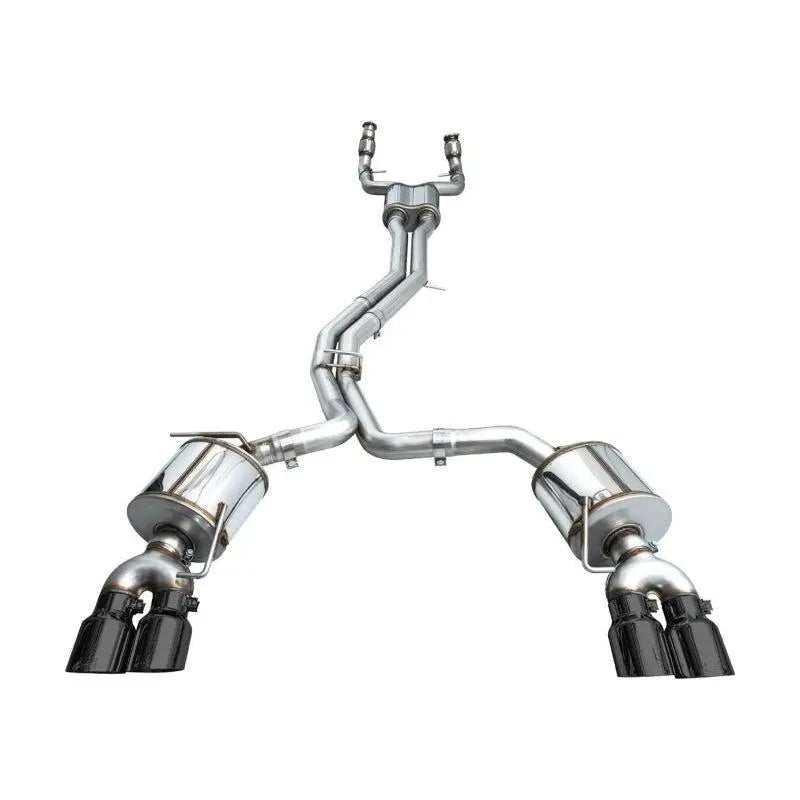 AWE Tuning 19-23 Audi C8 S6/S7 2.9T V6 AWD Touring Edition Exhaust - Diamond Black Tips - Get it from Bo