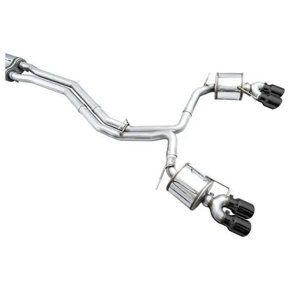 AWE Tuning 19-23 Audi C8 S6/S7 2.9T V6 AWD Touring Edition Exhaust - Diamond Black Tips NP Motorsports