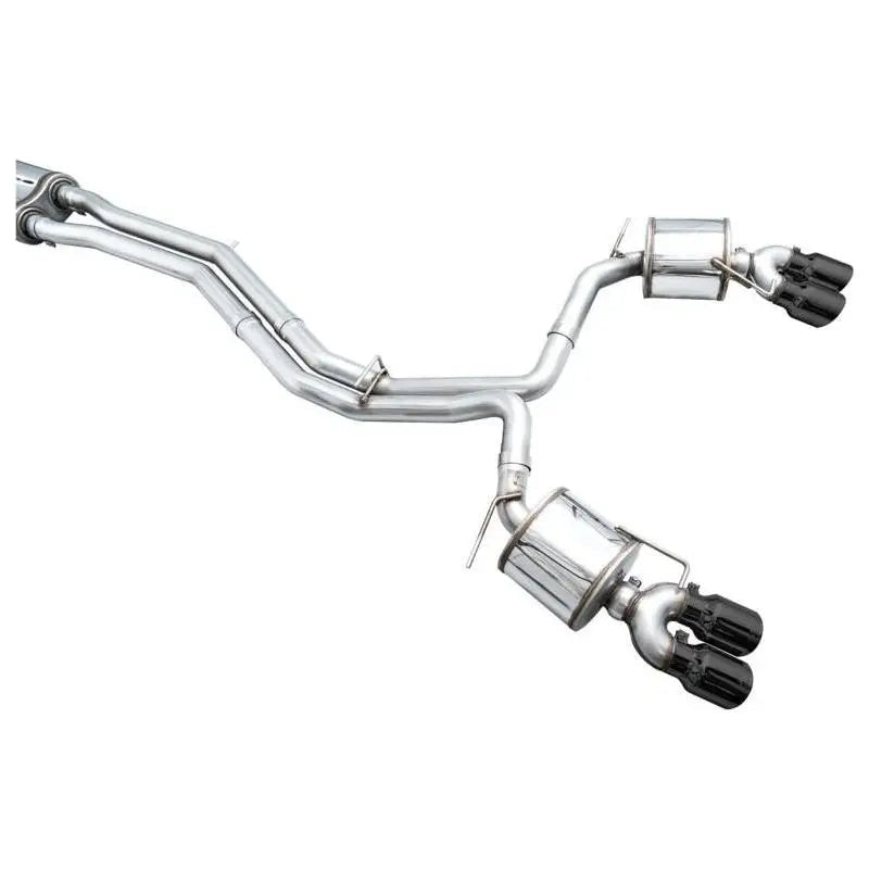AWE Tuning 19-23 Audi C8 S6/S7 2.9T V6 AWD Touring Edition Exhaust - Diamond Black Tips - Get it from Bo