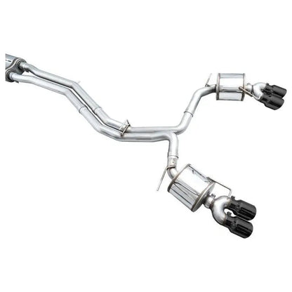AWE Tuning 19-23 Audi C8 S6/S7 2.9T V6 AWD Touring Edition Exhaust - Diamond Black Tips - Get it from Bo