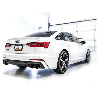 AWE Tuning 19-23 Audi C8 S6/S7 2.9T V6 AWD Touring Edition Exhaust - Diamond Black Tips NP Motorsports
