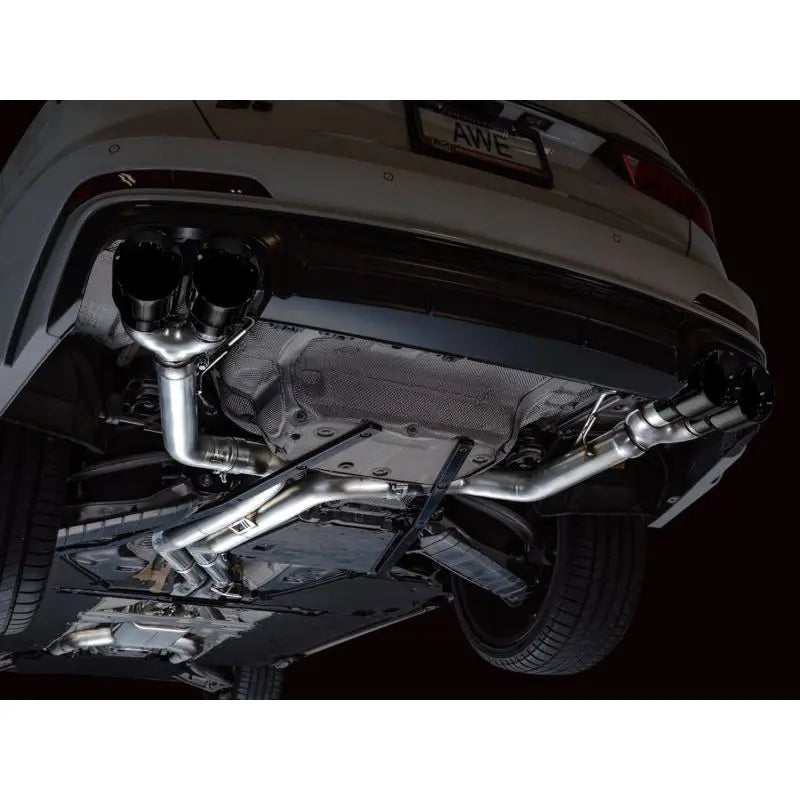 AWE Tuning 19-23 Audi C8 S6/S7 2.9T V6 AWD Track Edition Exhaust - Diamond Black Tips - Get it from Bo