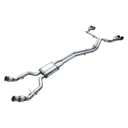 AWE Tuning 19-23 Audi C8 S6/S7 2.9T V6 AWD Track Edition Exhaust - Diamond Black Tips - Get it from Bo