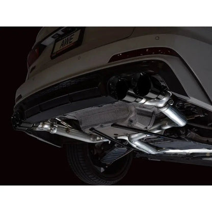 AWE Tuning 19-23 Audi C8 S6/S7 2.9T V6 AWD Track Edition Exhaust - Diamond Black Tips - Get it from Bo