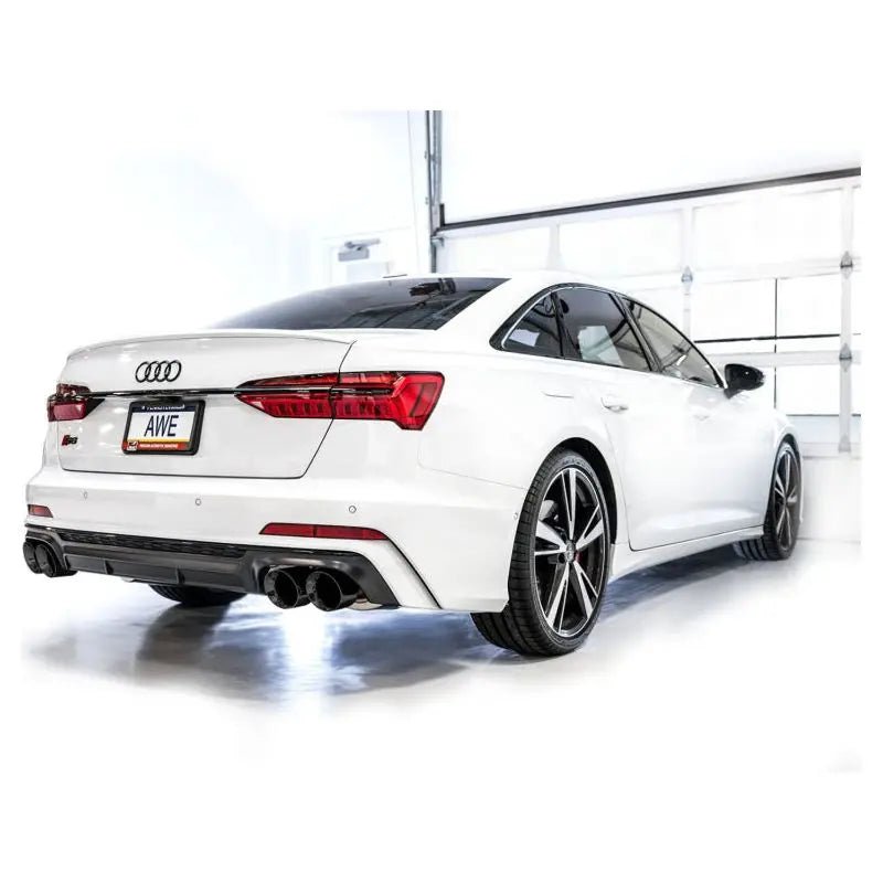 AWE Tuning 19-23 Audi C8 S6/S7 2.9T V6 AWD Track Edition Exhaust - Diamond Black Tips - Get it from Bo