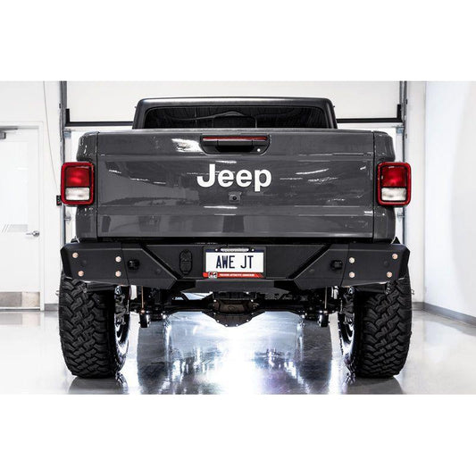 AWE Tuning 20-21 Jeep Gladiator JT 3.6L Tread Edition Cat-Back Dual Exhaust - Diamond Black Tip NP Motorsports