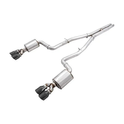 AWE Tuning 2015+ Dodge Challenger 6.4L/6.2L Non-Resonated Touring Edition Exhaust - Quad Black Tips NP Motorsports