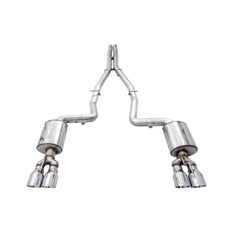 AWE Tuning 2015+ Dodge Challenger 6.4L/6.2L Non-Resonated Touring Edition Exhaust - Quad Silver Tips - Get it from Bo