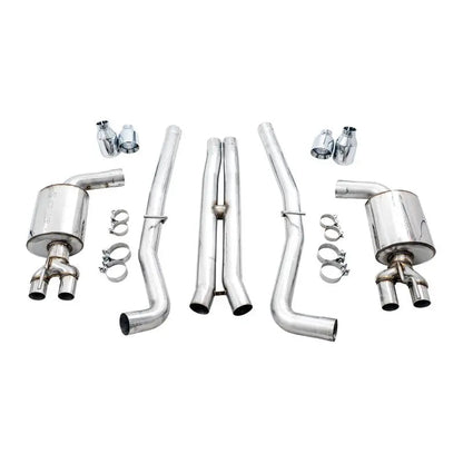 AWE Tuning 2015+ Dodge Challenger 6.4L/6.2L Non-Resonated Touring Edition Exhaust - Quad Silver Tips - Get it from Bo