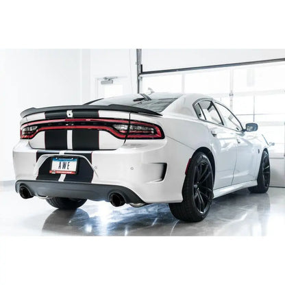 AWE Tuning 2015+ Dodge Charger 6.4L/6.2L Non-Resonated Touring Edition Exhaust - Diamond Blk Tips NP Motorsports