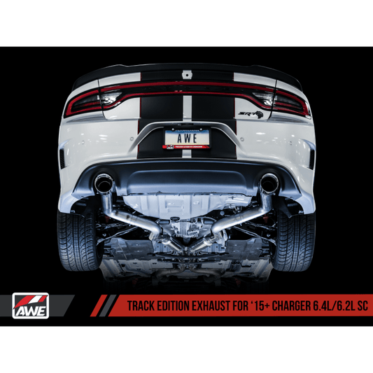 AWE Tuning 2015+ Dodge Charger 6.4L/6.2L Supercharged Track Edition Exhaust - Diamond Black Tips NP Motorsports