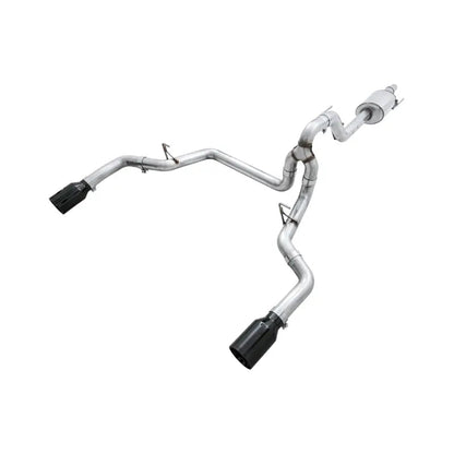 AWE Tuning 2015+ Ford F-150 0FG Dual Exit Performance Exhaust System w/5in Diamond Black Tips - Get it from Bo