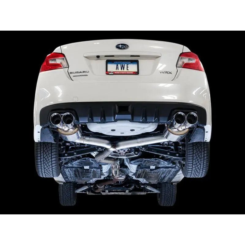 AWE Tuning 2015+ Subaru WRX VA Sedan Touring Edition Exhaust - Chrome Silver Tips (102mm) - Get it from Bo