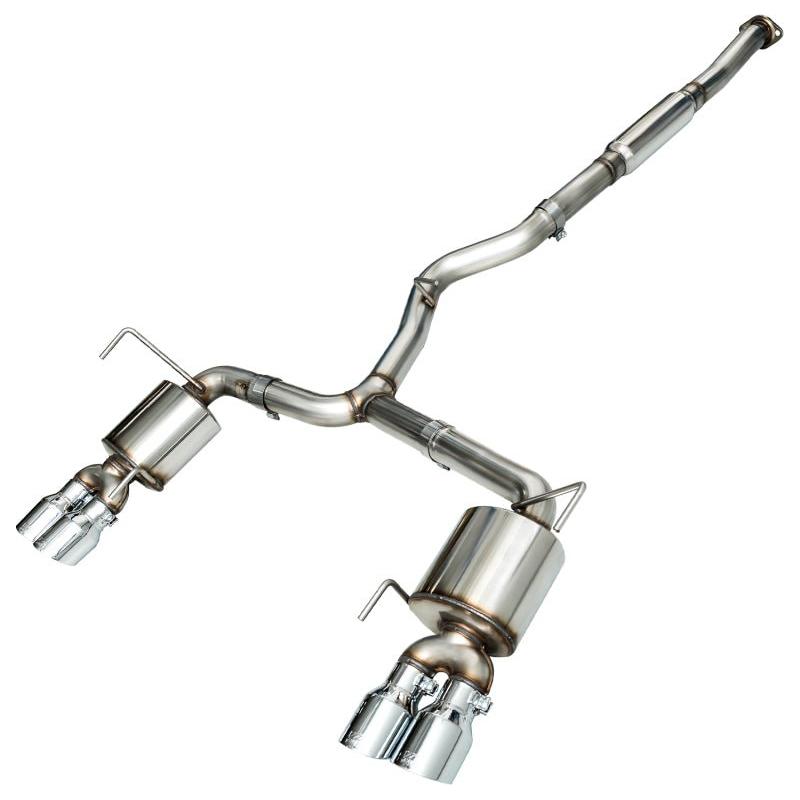 AWE Tuning 2015+ Subaru WRX VA Sedan Touring Edition Exhaust - Chrome Silver Tips (102mm) NP Motorsports