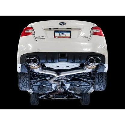 AWE Tuning 2015+ Subaru WRX VA Sedan Touring Edition Exhaust - Chrome Silver Tips (102mm) NP Motorsports