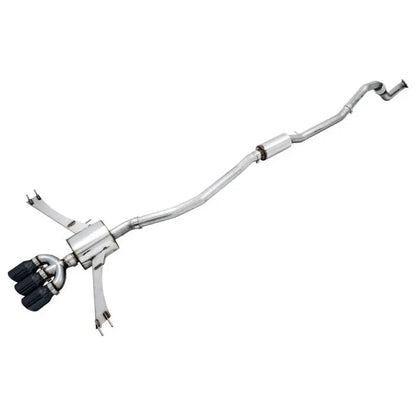 AWE Tuning 2016+ Honda Civic Si Touring Edition Exhaust w/Front Pipe & Triple Diamond Black Tips - Get it from Bo