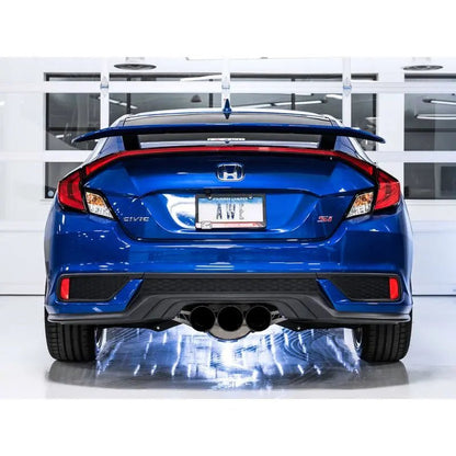 AWE Tuning 2016+ Honda Civic Si Touring Edition Exhaust w/Front Pipe & Triple Diamond Black Tips - Get it from Bo