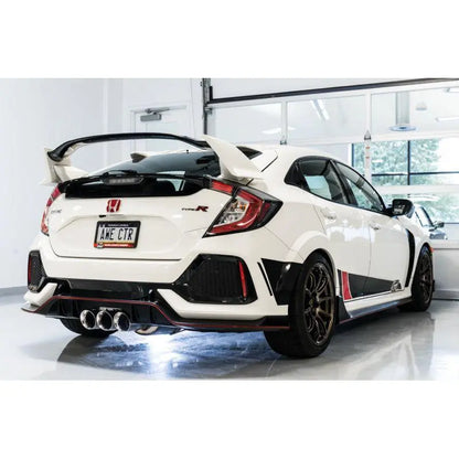 AWE Tuning 2017+ Honda Civic Type R Touring Edition Exhaust w/Front & Mid Pipes - Chrome Silver Tips NP Motorsports