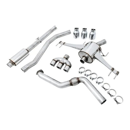 AWE Tuning 2017+ Honda Civic Type R Touring Edition Exhaust w/Front & Mid Pipes - Chrome Silver Tips NP Motorsports