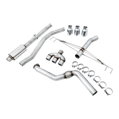 AWE Tuning 2017+ Honda Civic Type R Track Edition Exhaust w/Front Pipe & Triple Chrome Silver Tips NP Motorsports