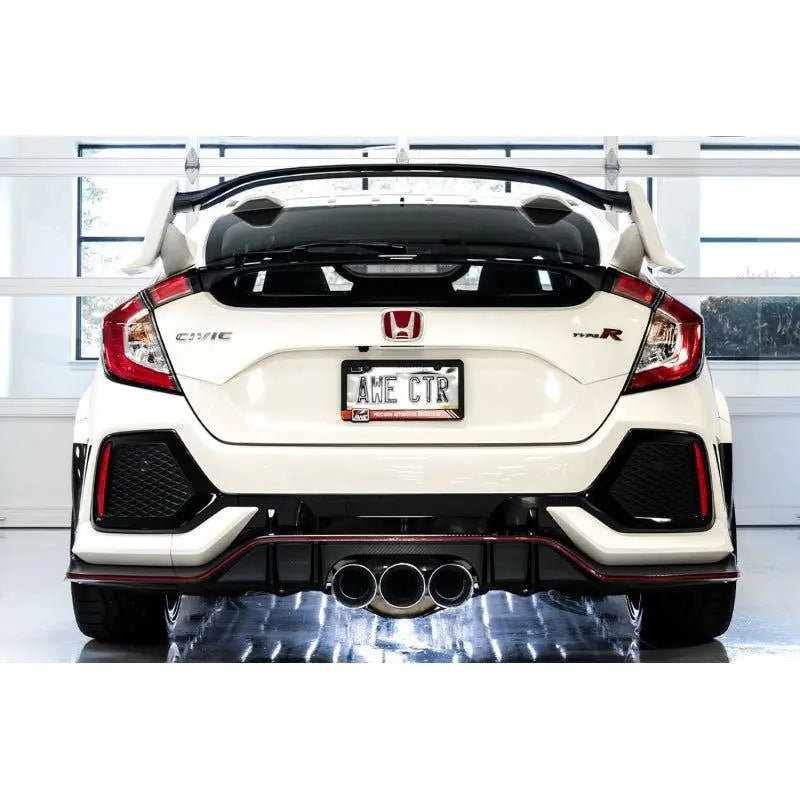AWE Tuning 2017+ Honda Civic Type R Track Edition Exhaust w/Front Pipe & Triple Chrome Silver Tips - Get it from Bo