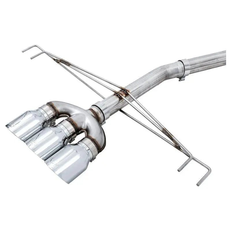 AWE Tuning 2017+ Honda Civic Type R Track Edition Exhaust w/Front Pipe & Triple Chrome Silver Tips - Get it from Bo