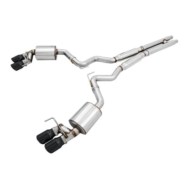 AWE Tuning 2018+ Ford Mustang GT (S550) Cat-back Exhaust - Touring Edition (Quad Diamond Black Tips) - Get it from Bo