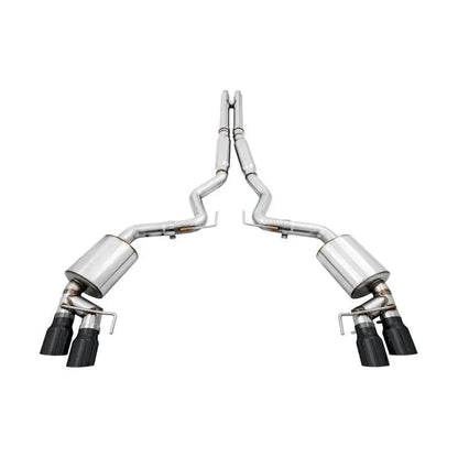 AWE Tuning 2018+ Ford Mustang GT (S550) Cat-back Exhaust - Touring Edition (Quad Diamond Black Tips) NP Motorsports