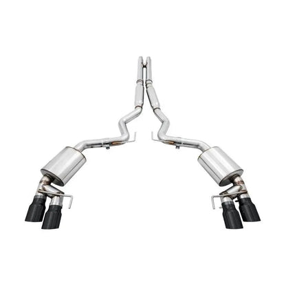 AWE Tuning 2018+ Ford Mustang GT (S550) Cat-back Exhaust - Touring Edition (Quad Diamond Black Tips) - Get it from Bo