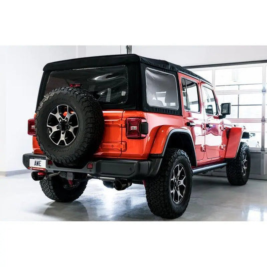 AWE Tuning 2018+ Jeep Wrangler JL/JLU Tread Edition Axle-Back Dual Exhaust - Diamond Black Tips - Get it from Bo