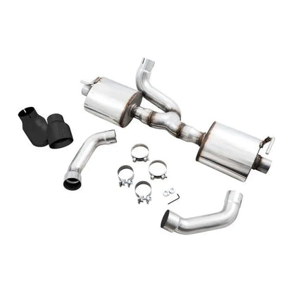 AWE Tuning 2018+ Jeep Wrangler JL/JLU Tread Edition Axle-Back Dual Exhaust - Diamond Black Tips NP Motorsports