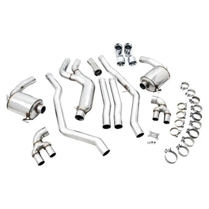 AWE Tuning 2019+ BMW M340i (G20) Non-Resonated Touring Edition Exhaust - Quad Chrome Silver Tips NP Motorsports