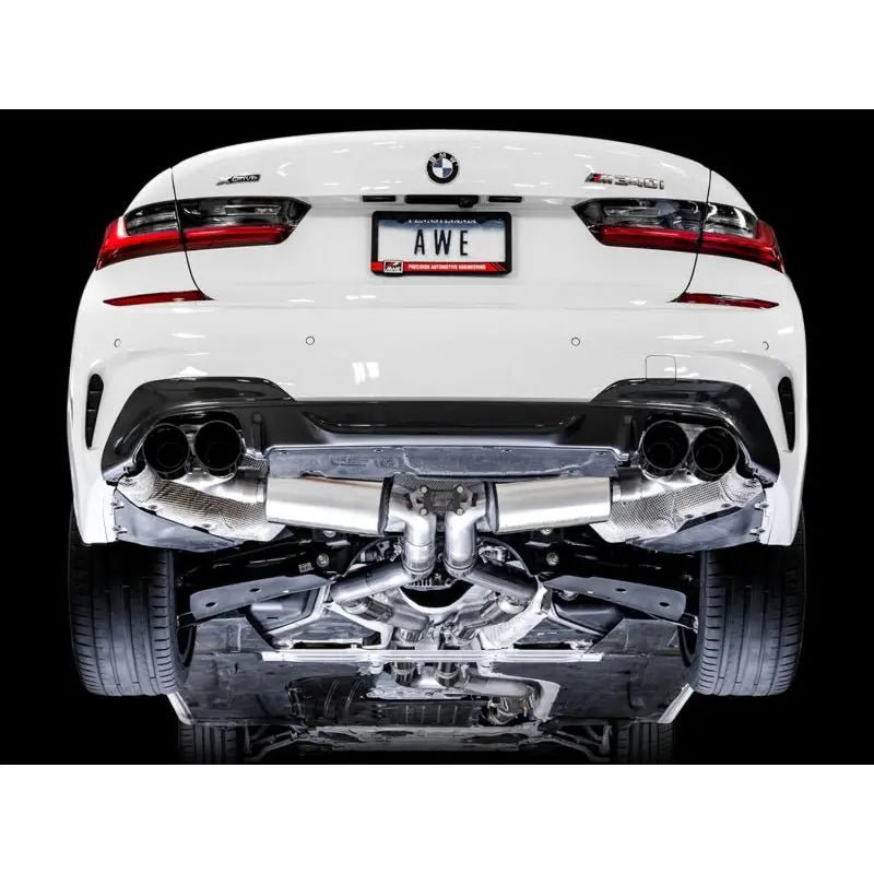 AWE Tuning 2019+ BMW M340i (G20) Non-Resonated Touring Edition Exhaust - Quad Diamond Black Tips - Get it from Bo