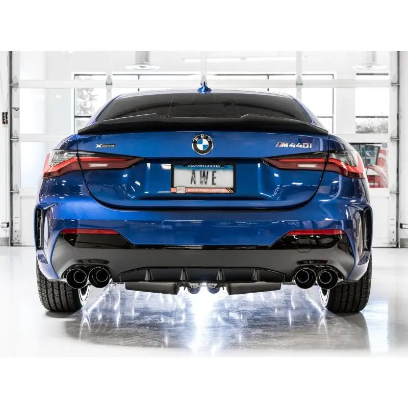 AWE Tuning 2019+ BMW M340i (G20) Non-Resonated Touring Edition Exhaust - Quad Diamond Black Tips - Get it from Bo