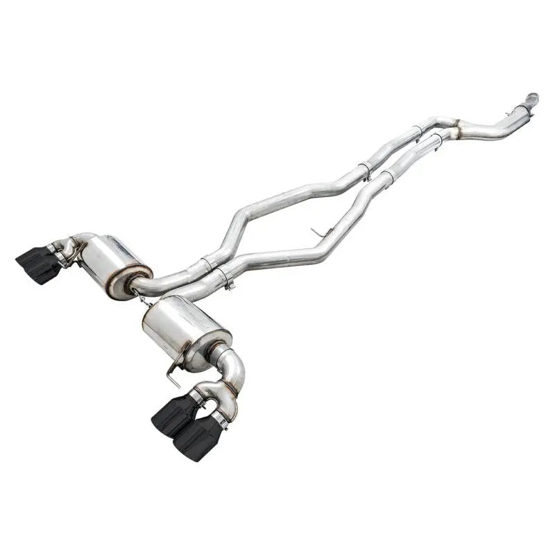 AWE Tuning 2019+ BMW M340i (G20) Non-Resonated Touring Edition Exhaust - Quad Diamond Black Tips - Get it from Bo