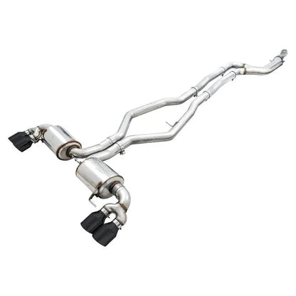 AWE Tuning 2019+ BMW M340i (G20) Non-Resonated Touring Edition Exhaust - Quad Diamond Black Tips - Get it from Bo