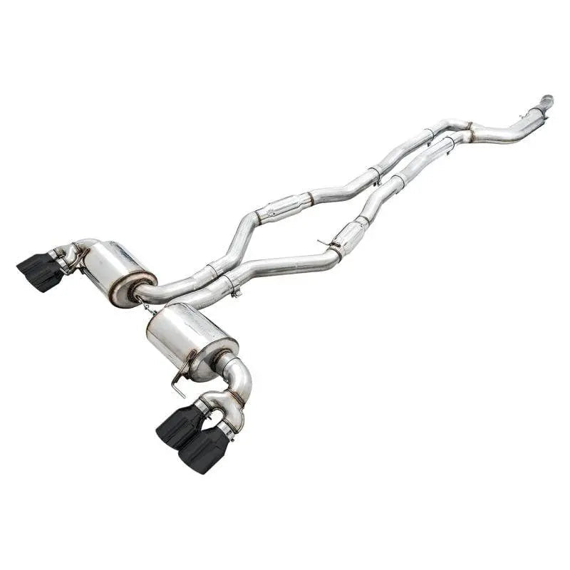 AWE Tuning 2019+ BMW M340i (G20) Resonated Touring Edition Exhaust - Quad Diamond Black Tips - Get it from Bo