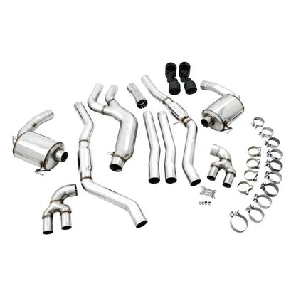 AWE Tuning 2019+ BMW M340i (G20) Resonated Touring Edition Exhaust - Quad Diamond Black Tips - Get it from Bo