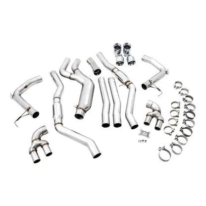 AWE Tuning 2019+ BMW M340i (G20) Track Edition Exhaust - Quad Chrome Silver Tips NP Motorsports