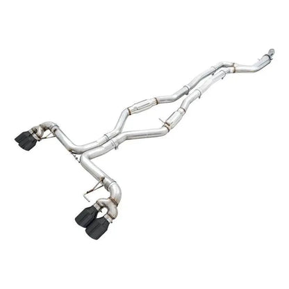 AWE Tuning 2019+ BMW M340i (G20) Track Edition Exhaust - Quad Diamond Black Tips NP Motorsports