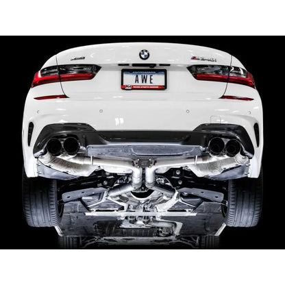 AWE Tuning 2019+ BMW M340i (G20) Track Edition Exhaust - Quad Diamond Black Tips NP Motorsports