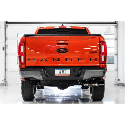 AWE Tuning 2019+ Ford Ranger 0FG Performance Exhaust System w/Diamond Black Tips & Rock Guard - Get it from Bo