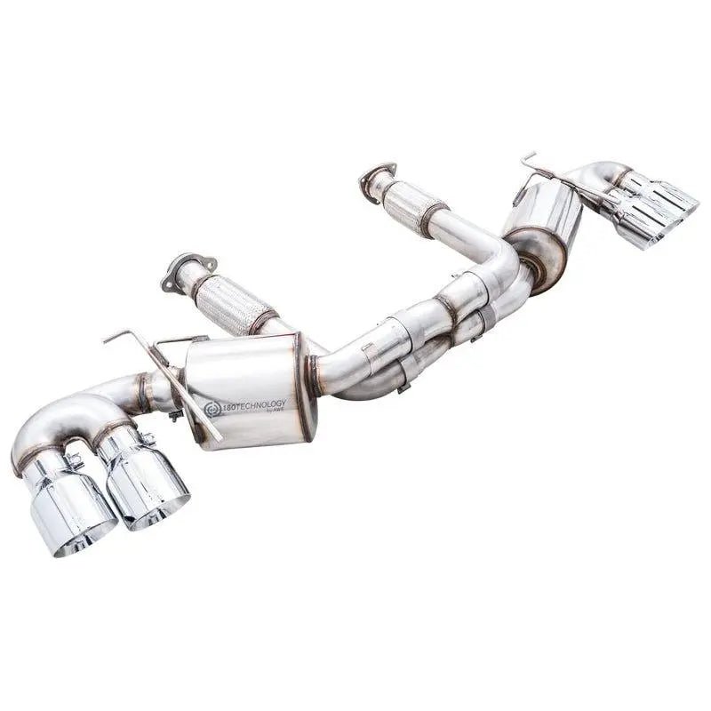 AWE Tuning 2020 Chevrolet Corvette (C8) Touring Edition Exhaust - Quad Chrome Silver Tips - Get it from Bo