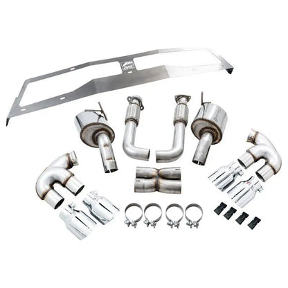 AWE Tuning 2020 Chevrolet Corvette (C8) Touring Edition Exhaust - Quad Chrome Silver Tips NP Motorsports