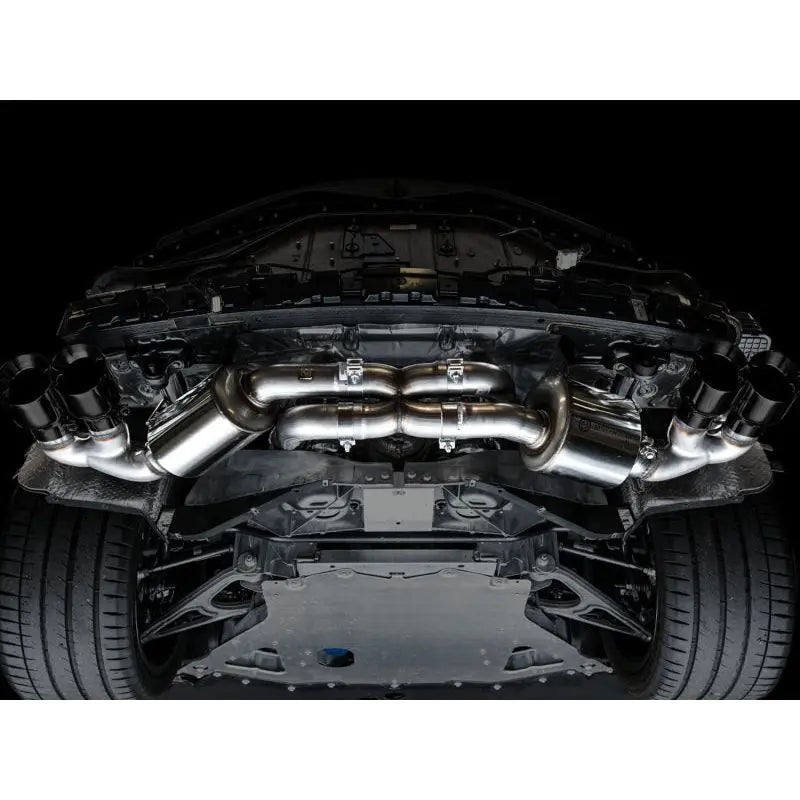 AWE Tuning 2020+ Chevrolet Corvette (C8) Touring Edition Exhaust - Quad Diamond Black Tips - Get it from Bo