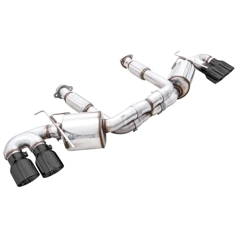 AWE Tuning 2020+ Chevrolet Corvette (C8) Touring Edition Exhaust - Quad Diamond Black Tips - Get it from Bo
