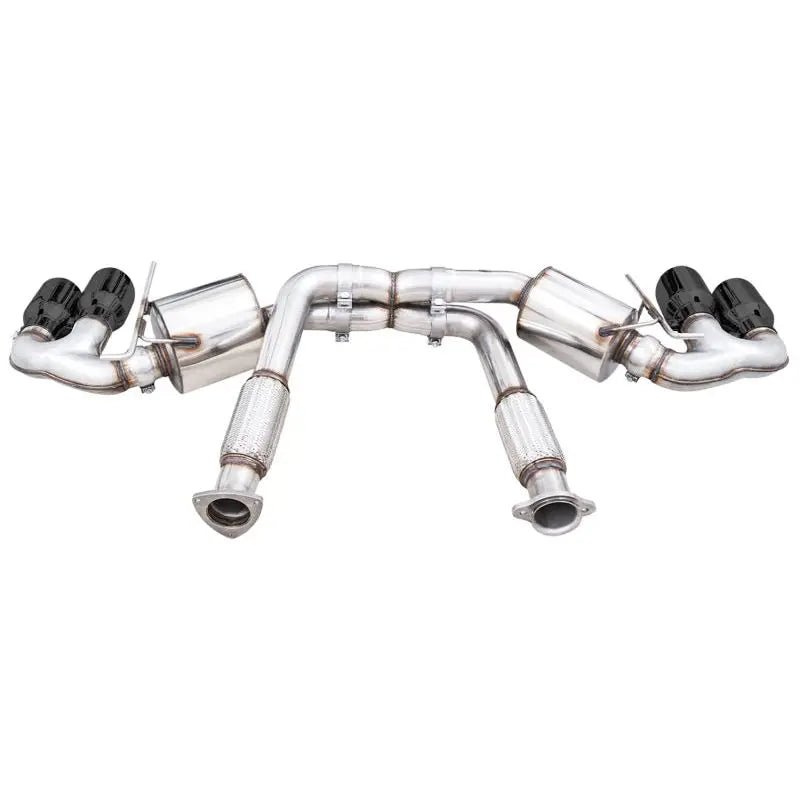 AWE Tuning 2020+ Chevrolet Corvette (C8) Touring Edition Exhaust - Quad Diamond Black Tips - Get it from Bo