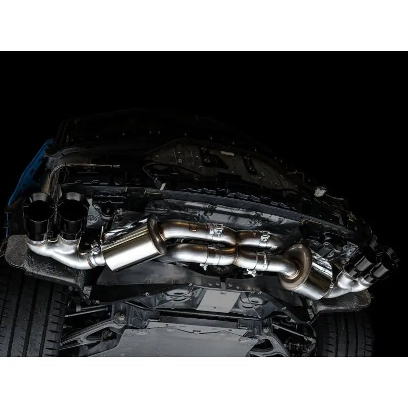 AWE Tuning 2020+ Chevrolet Corvette (C8) Touring Edition Exhaust - Quad Diamond Black Tips - Get it from Bo