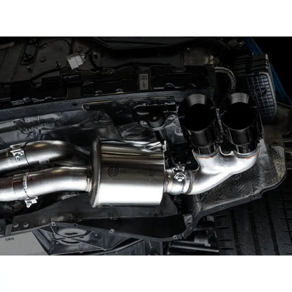 AWE Tuning 2020+ Chevrolet Corvette (C8) Touring Edition Exhaust - Quad Diamond Black Tips - Get it from Bo